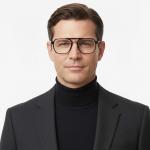 16043-C1 Black Men's Oversize Frame Acropolis 16043-C1 Чоловіча оправа Acropolis Oversize чорна