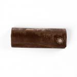 F-05/01 Glasses Case with decorative brooch Sun F-05/01 Acropolis Brown Glasses Case with decorative brooch Sun