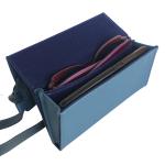 Acropolis SО-1 Leather Mini Case Bag for Glasses (matte blue)